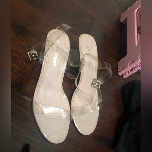 Public Desire Clear Block Heels Size 6 - Picture 4 of 4